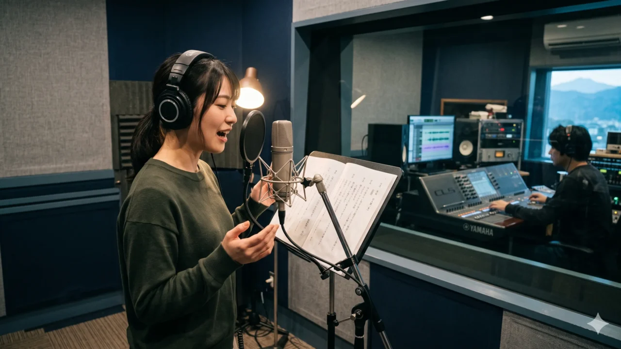 最強の王様、二度目の人生は何をする? アニメ2期の豪華キャスト陣・担当声優を解説するレコーディングスタジオのイメージ風景
